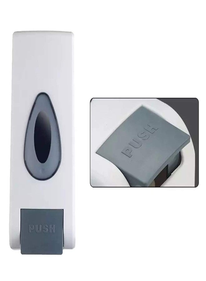 BATH GURU Abs Wall Mounted Shampoo Sanitizer Lotion Hand Dish Wash Gel Liquid Soap Dispenser for Bathroom Kitchen Pack of 2 (350 Ml, Push Chrome & White) - Image 4